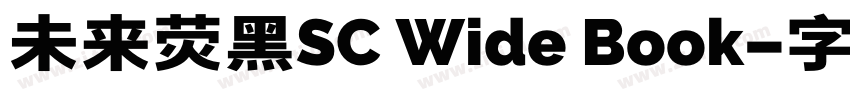 未来荧黑SC Wide Book字体转换